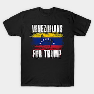 Venezuelans For Trump - Trump 2020 Patriotic Flag T-Shirt